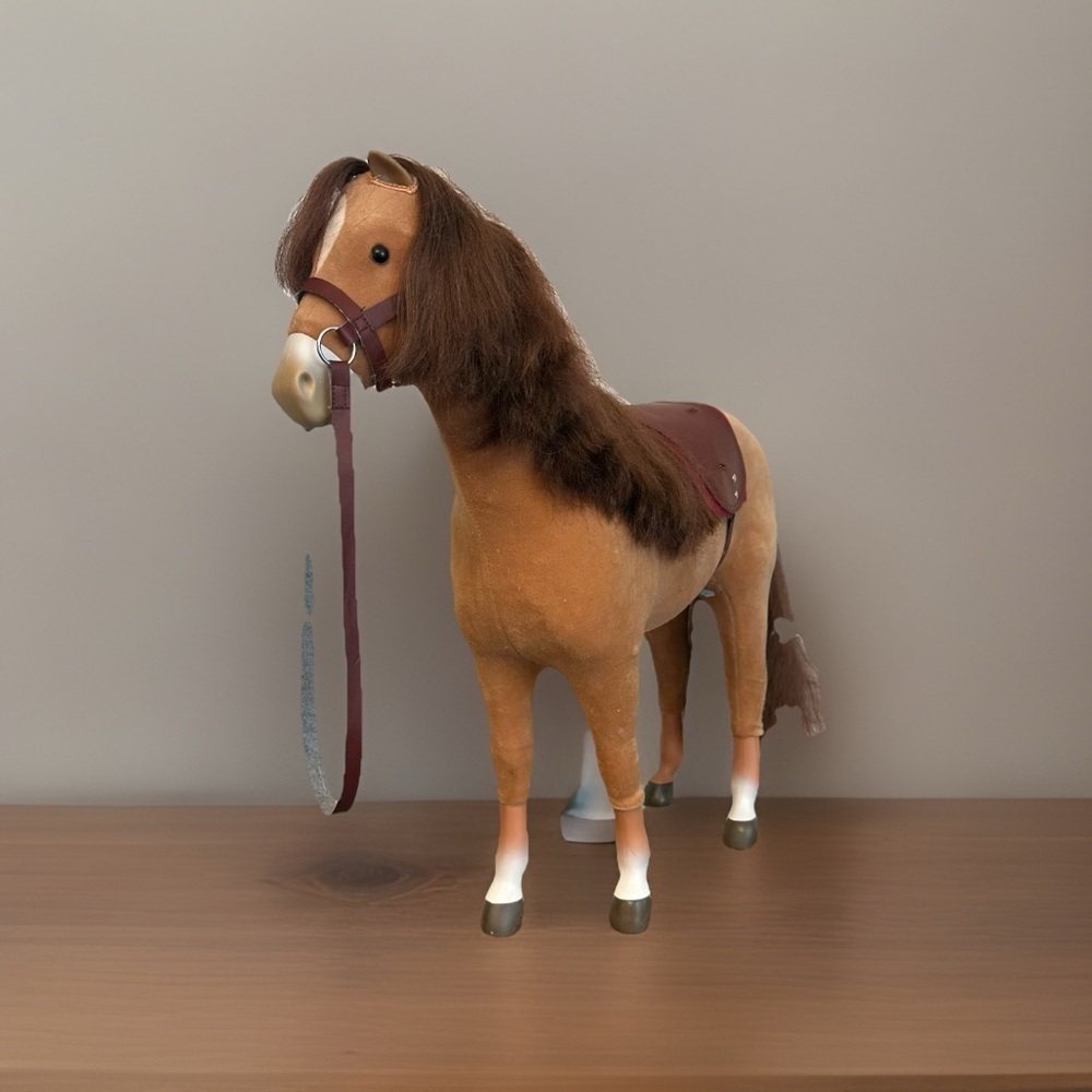 American Girl Doll Horse 19 Inches Brown Chestnut Retired Pony Equestrian Play